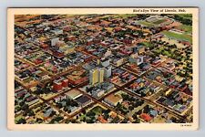 Lincoln NE-Nebraska, Birds Eye View Vintage Souvenir Postcard picture