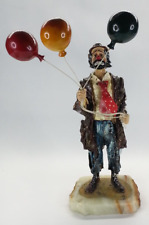 1984 Large Vintage Ron Lee Emmett Kelly Clown Figure Holding Balloons picture