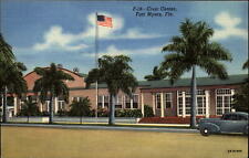 Civic Center Fort Myers FL Florida ~ 1952 postcard to ALLAN KEITH Greenville IL picture