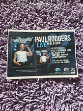 TPGM28 ADVERT 5X8 PAUL RODGERS : 'LIVE IN GLASGOW' picture