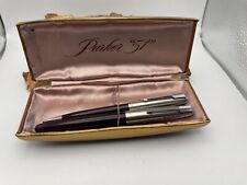Vintage (1950s) Parker 51 Burgundy barrel pen and pencil set orig box--1252.24 picture