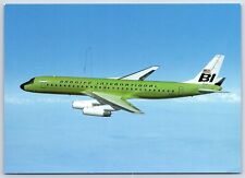 Airplane Postcard Braniff International BI Airlines Douglas DC-8-62 Green EL2 picture
