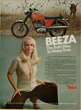 1969 Beeza BSA 250cc Starfire Blonde Model Red Motorcycle Photo Vintage Print Ad picture