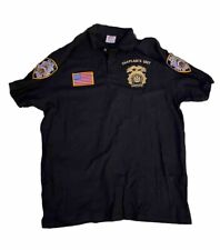 NYPD New York City Police Finest Team Polo Shirt Sz XL NYC- Four Patches picture