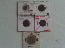 4 RARE GROUP LOT GREAT BRITAIN COINS 1 FARTHING 1625-1649 & 1865 & 1881 & 1924 picture