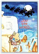 Postcard Ziggy by Tom Wilson Christmas Santa Sleigh Joy to the World Posted 1981 picture