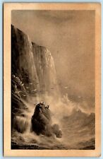Art Postcard~ Seascape~ Waves Crashing Into Rocks~ Seagulls~ a642 picture