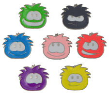 Club Penguin Puffles Colors 7 Disney Park Trading Pins Starter Set ~ Brand New picture