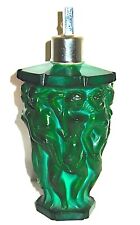 Hoffman Czech 30's Green Malachite Perfume Atomizer-  Nudes w Scarfs- free shp. picture