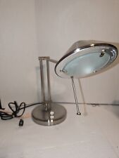 Vintage 90s UFO Space Age Saucer Metal Table Desk Lamp Light Tested 13