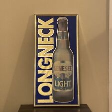 Rare Vintage Genesee Light Longneck Beer Mirror Sign Bar Sign 12”x25” picture