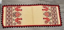 Vintage TRADITIONAL GREEK EMBROIDERY TABLE RUNNER 38”x15” picture