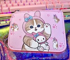 Mofusand x Sanrio My Melody ID Card Holder Keychain Coin Purse Wallet picture
