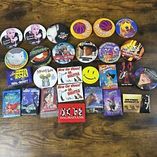Lot of 27 Vintage 90s Walmart Employee Promotional Pins Disney Movies Music TV picture