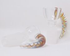 14mm Multi-Colored Glass Honeycomb Horn Bowl Piece picture