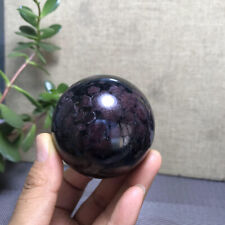 60mm Natural Garnet ball spotted quartz crystal ball sphere 398g A1257 picture