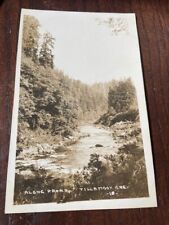 Along PR&N Railway Tillamook Oregon RPPC Postcard Nehalem River c.1930-1950 UNP picture