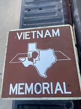 Retired Authentic Street Road Sign. 24x24 Texas Vietnam Memorial Sign picture