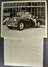 1958 Triumph TR3 Press Release Photo +Text Excellent Original 58 Not a Reprint picture