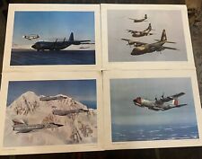 Four(4) VTG 1970 US Air Force 17x22” Airplane Photo Prints picture