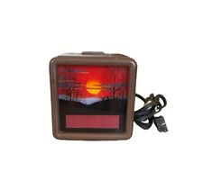 70's Spartus Lighted Sunrise Sunset Digital Portable Alarm Clock Cube No Light picture