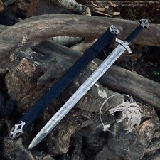 Northmen Sword Handmade VIKING Real Damascus Steel Beautiful Sharp Gift for him picture