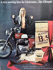 Vintage 1967 BSA motorcycle original color Ad CY034 picture