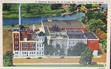 Linen Postcard of La Crosse , Wisconsin - Heileman  Brewing Company posted 1945 picture