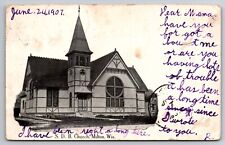 Seventh Day Baptist Church Milton Wisconsin WI 1907 Postcard picture