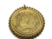 Louis II Prince of Monaco 2 Franc Coin Pendant Vintage picture