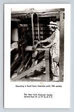 RPPC Woman Operating Hand Loom NY Historical Society Real Photo Postcard picture