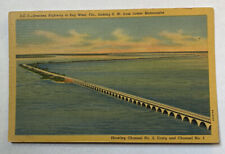Vintage Postcard ~ Oversea Highway to Key West form Lower Matecumbe ~ Florida FL picture