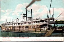 Postcard Bald Eagle Steamer at Landing in Beardstown, Illinois picture