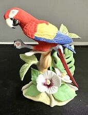 LENOX SCARLET MACAW PARROT Exotic Bird Hibiscus. 2003 NEW in BOX with COA picture