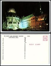 CANADA Postcard - Ottawa, The Library & Parliament Buildings At Night DE picture