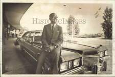 1974 Press Photo Mr. Gaddy Waits With Limousine at Douglas Municipal Airport picture