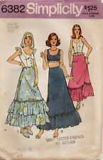Vtg 1974 Simplicity 6382 Cottagecore Camisole Tops & Ruffled Skirts Size 12 picture