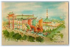 c1960's Hong King Pavilion New York Worlds Fair Unisphere Vintage NY Postcard picture