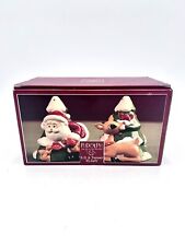 Lenox Rudolph & Santa Claus Salt & Pepper Shakers The Red Nosed Reindeer w Box picture