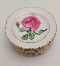 Vintage Miniature Floral Japanese Porcelain Saucers Tiny Tea Party Plates Roses picture