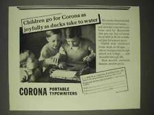 1936 Corona Typewriter Ad - Children Go For picture