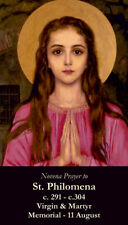 St. Philomena LAMINATED Prayer Card (5 pack) with Two Free Bonus Cards Included picture