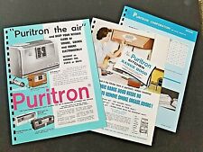 Vintage PURITRON Air Cleaner Filter 1962 Pages from Manar Sales Catalog picture