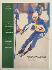 Ingemar Stenmark Swedish Lake Placid Slalom Gold Medal Vintage 1991 Magazine Ad picture