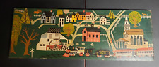 Vintage George Nathan Folk Art Painted Wooden Board Wall Hanging B&M Railroad picture