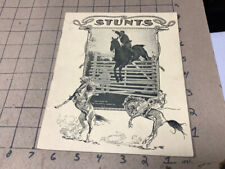 early unused STUNTS - kids school notebook - hors jumping, 1920's or so picture