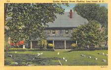 FLUSHING, Long Island NY New York   QUAKER MEETING HOUSE    c1940's Postcard picture
