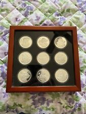 Disney Snow White, Silver Plated Coins, 70th Anniversary RARE, Set Of 9 Coins picture