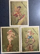 J.E. CALDWELL & CO. Philadelphia SET OF 3 ANTIQUE VICTORIAN TRADE CARDS picture