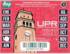 University of Puerto Rico  windshield license sticker picture